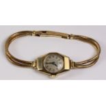 Ladies Pinnacle mid 20th century gold wristwatch hallmarked 9ct approx 15.