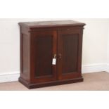 Early 20th century mahogany office filing cabinet with twelve drawers, W77cm, D36cm,