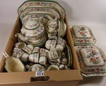 Copeland Spode 'Chinese Rose' dinner and tea ware in one box Condition Report
