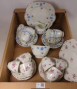 New Chelsea Staffs 'Clover' tea ware and Adderley teaware in one box Condition Report