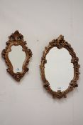 Rococo style oval gilt framed wall mirror & another similar (2) Condition Report