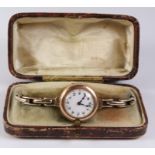 Ladies Swiss made 9ct gold wristwatch London 1927 on expandable bracelet approx 19.