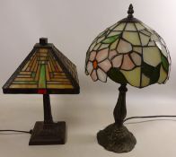 Two Tiffany style table lamps (This item is PAT tested - 5 day warranty from date of sale)