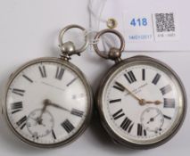Victorian silver key wound pocket watch Improved Patent no 29037 by Errington Watch Company