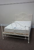 Laura Ashley Victorian style cream painted 4' 6'' double bed with mattress Condition