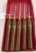 'Crown' five piece miniature wood turning set Condition Report <a href='//www.