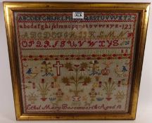 Victorian sampler by Ethel Mary Bosomworth,