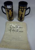 Pair Hornsea pottery 'War of the Roses Mugs' with booklet Condition Report <a