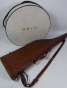 Leg of Mutton gun case and a fitted empty Krug champagne case Condition Report