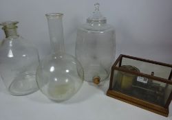 Barograph, scientific glass containers,