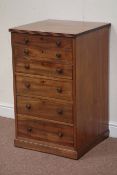 Georgian mahogany dressing chest, lifting top with fitted interior above four drawers , W53cm,