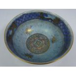 Wedgwood Daisy Makeig Jones lustre bowl with gilded Chinese and insect decoration, H7.5cms x D16.