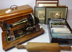 Fristers & Rossmann sewing machine, collection of postcards,