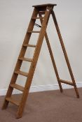 Early 20th century pitch pine step ladders Condition Report <a href='//www.