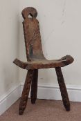 Rustic waxed pine three legged stool Condition Report <a href='//www.