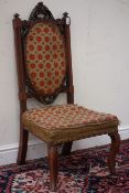 Victorian carved walnut bedroom chair Condition Report <a href='//www.