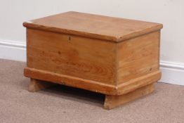 Small 19th century pine blanket box, W64cm, H38cm,