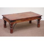 Hardwood rectangular coffee table, 60cm x 110cm,