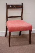 19th century mahogany side chair on sabre legs