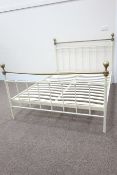 Cream painted Victorian style 4' 6'' double bedstead
