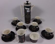 Portmeirion 'Magic City' coffee service for six Condition Report <a