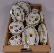 Royal Worcester Evesham porcelain tureens and other items in one box Condition Report