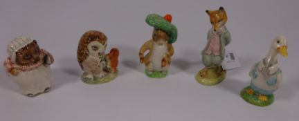 Five Beswick Beatrix potter figures Condition Report <a href='//www.