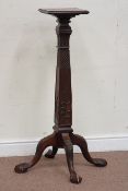 George lll style mahogany jardiniere stand on ball & claw supports,