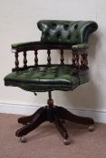 Reproduction upholstered swivel office captains chair Condition Report <a