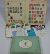 Stamp album containing Victorian mint stamp, penny reds,