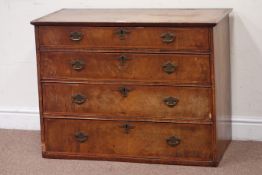 Queen Anne style walnut chest on stand with cabriole legs, W88cm, D47cm,