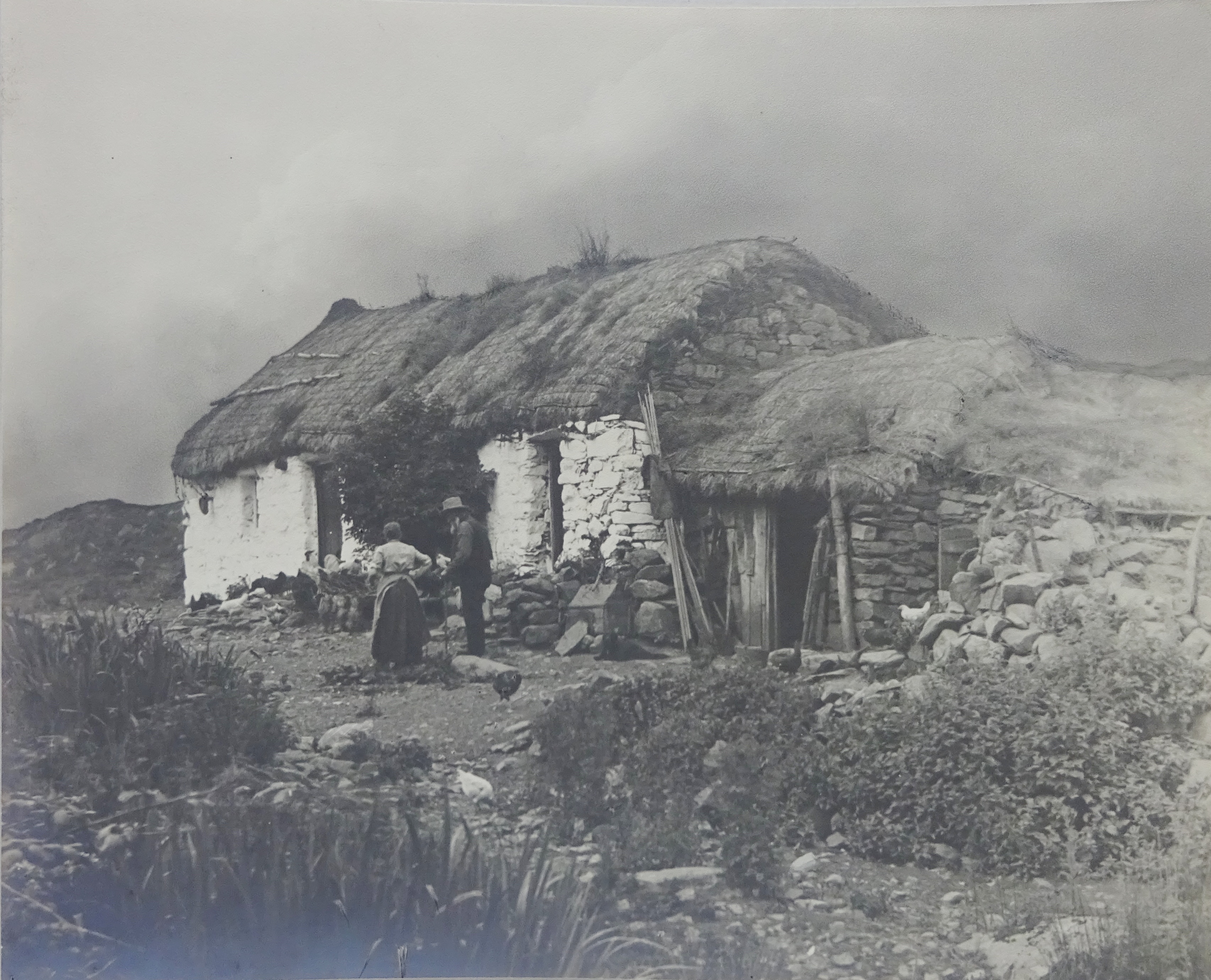 Charles Edward Wanless (circa 1875-1938): Couple Outside their Croft, - Image 2 of 3