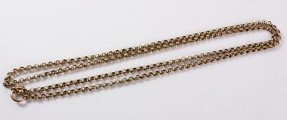 Victorian rose gold belcher chain tested to 9ct approx 18.
