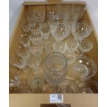 19th Century and later drinking glasses and cut glass in one box Condition Report