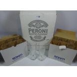 42 Peroni half pint tumblers, as new - boxed Condition Report <a href='//www.