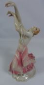 Karl Ens Volkstedt porcelain figure of a woman dancing,