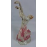 Karl Ens Volkstedt porcelain figure of a woman dancing,