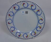 Clarice Cliff 'Duchess of York' pattern side plate by Gordon Forsythe,