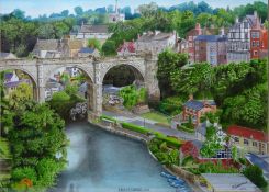 'Knaresborough', watercolour signed and dated R Wiseman 2004,