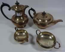 Walker & Hall four piece silver plated tea and coffee set Condition Report <a