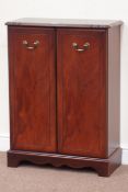 Small McDonagh mahogany two door cabinet, W65cm, D28cm,