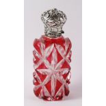 Victorian ruby glass scent bottle Condition Report <a href='//www.davidduggleby.