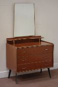 Retro wardrobe W90cm, H183cm & matching dressing chest, W67cm, D44cm, H135cm,