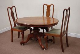 Victorian mahogany oval loo table (130cm x 99cm, H72cm),