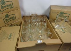 52 Pilsner Urquell pint tankard glasses,