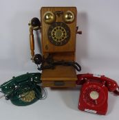 Vintage telephone and two traditional style telephones Condition Report <a