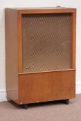 Mid 20th century 'Wharfedale' floor standing speaker, W59cm, H92cm,