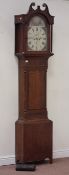 Early 19th century oak and mahogany longcase clock, eight day movement,