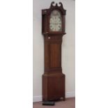 Early 19th century oak and mahogany longcase clock, eight day movement,