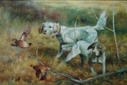 Hound Dogs Hunting Scene,